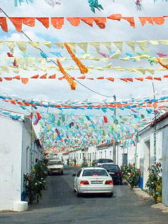 Garvao Village Dressed For A Festa.