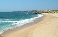 One of many attractive beaches found on the West coast of Portugal.