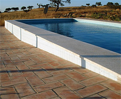 Swimming pool featuring a wheelchair-friendly ramp.